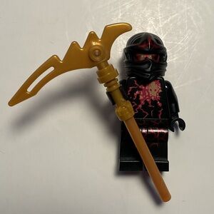 Lego Ninjago NRG Cole minifigure 9572 black energy pattern